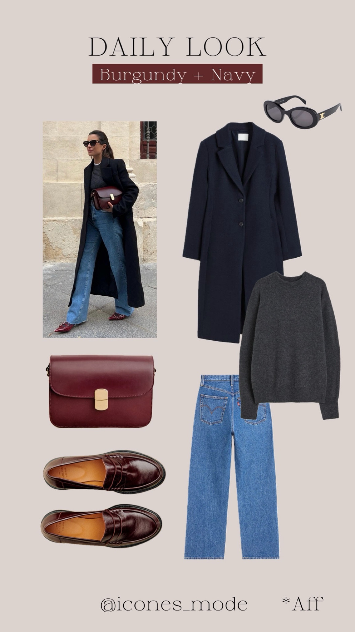 Look básico atemporal en burdeos y azul marino.
Basic look navy and burgundy.
#LTKGift 

#LTKSeasonal #LTKstyletip #LTKworkwear