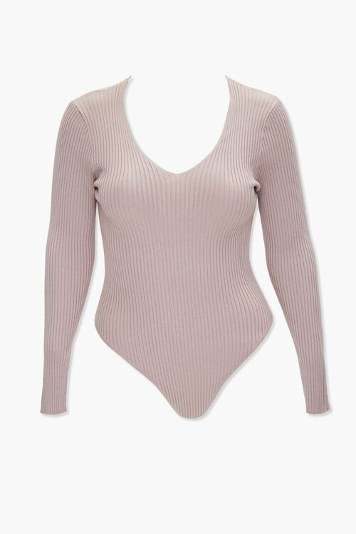 Plus Size Ribbed V-Neck Bodysuit | Forever 21 (US)