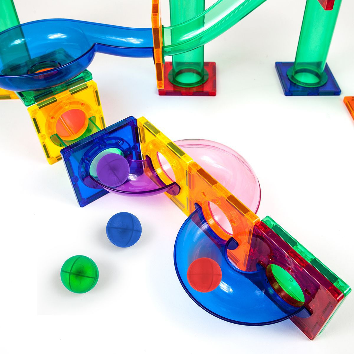 PICASSO-TILES Marbles for Marble Run Magnetic Tiles for Kids, Educational Magnet Tile Race Track ... | Target