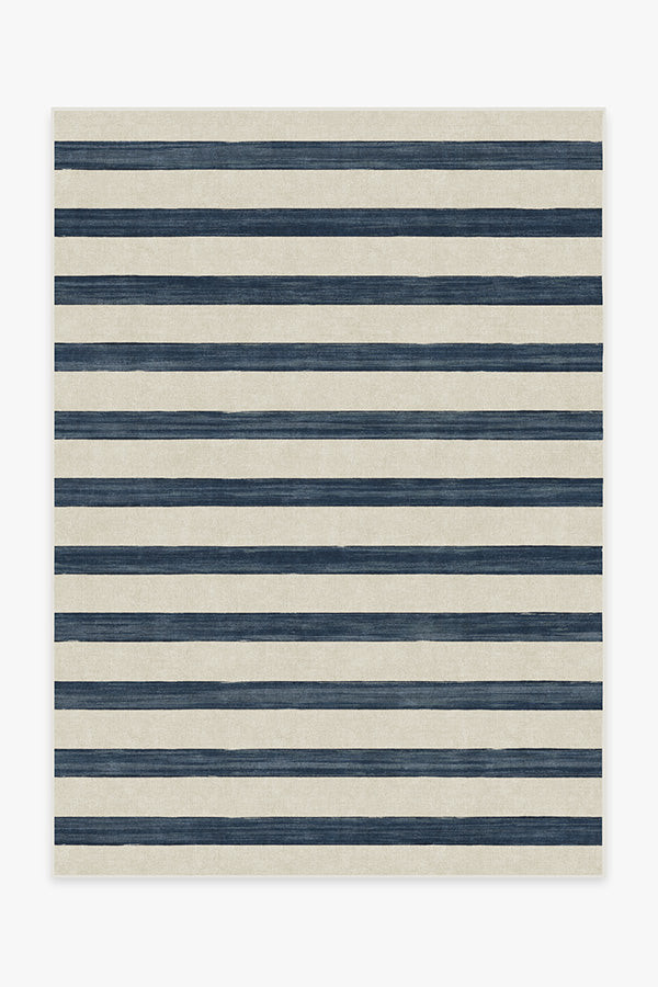 Sumi Sailor Stripe Navy Rug | Ruggable