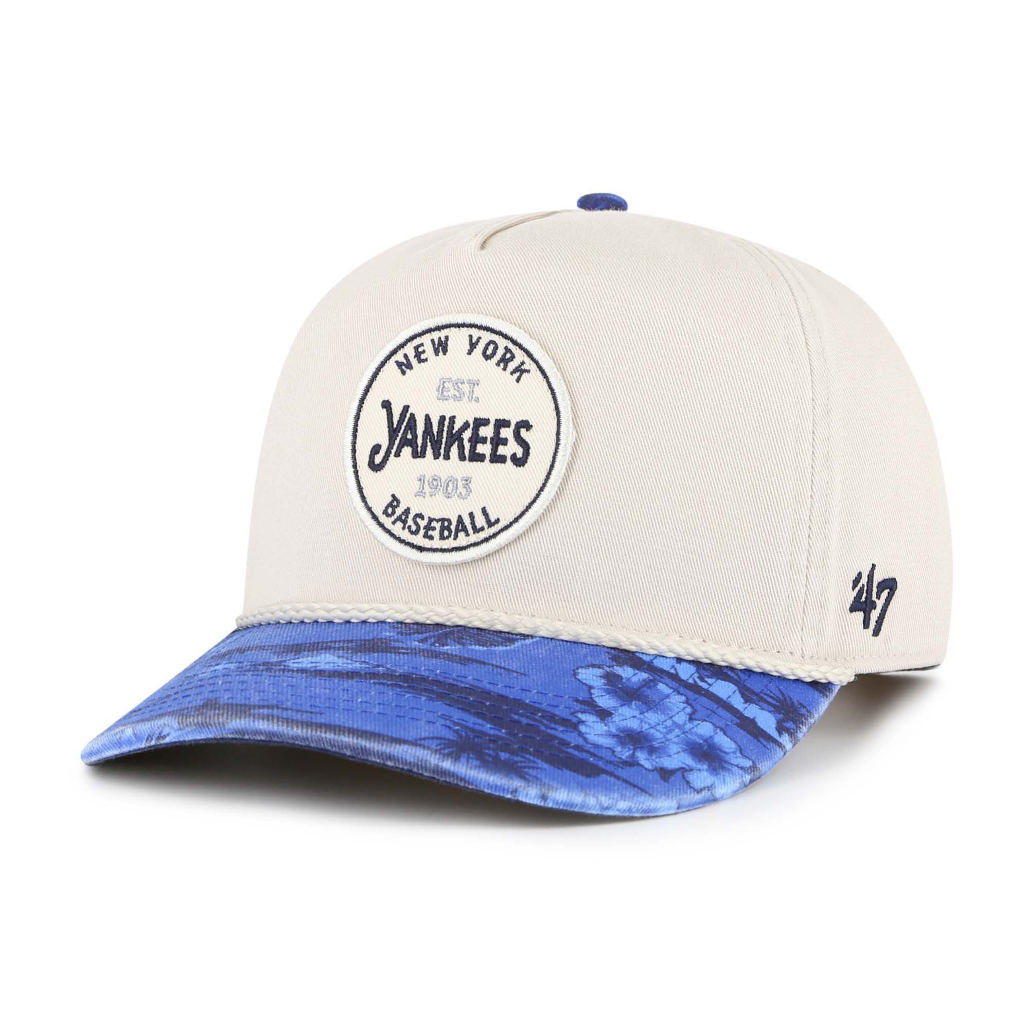 Men's '47 Cream/Navy New York Yankees Fiji Rope Hitch Adjustable Hat | Fanatics