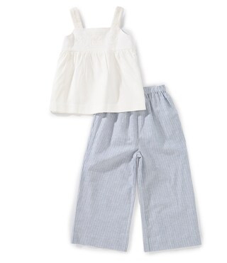 x Kristin Ellen Hockman Little Girls Elin Embroidered Pant Set | Dillard's