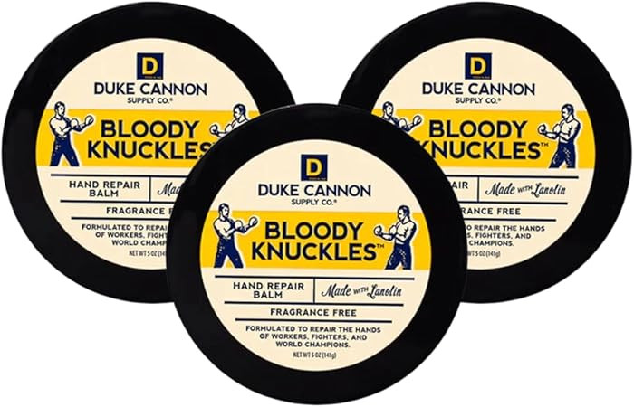 Duke Cannon Supply Co. Bloody Knuckles Hand Repair Balm 3-Pack – 5 oz Unscented Hand Cream for ... | Amazon (US)
