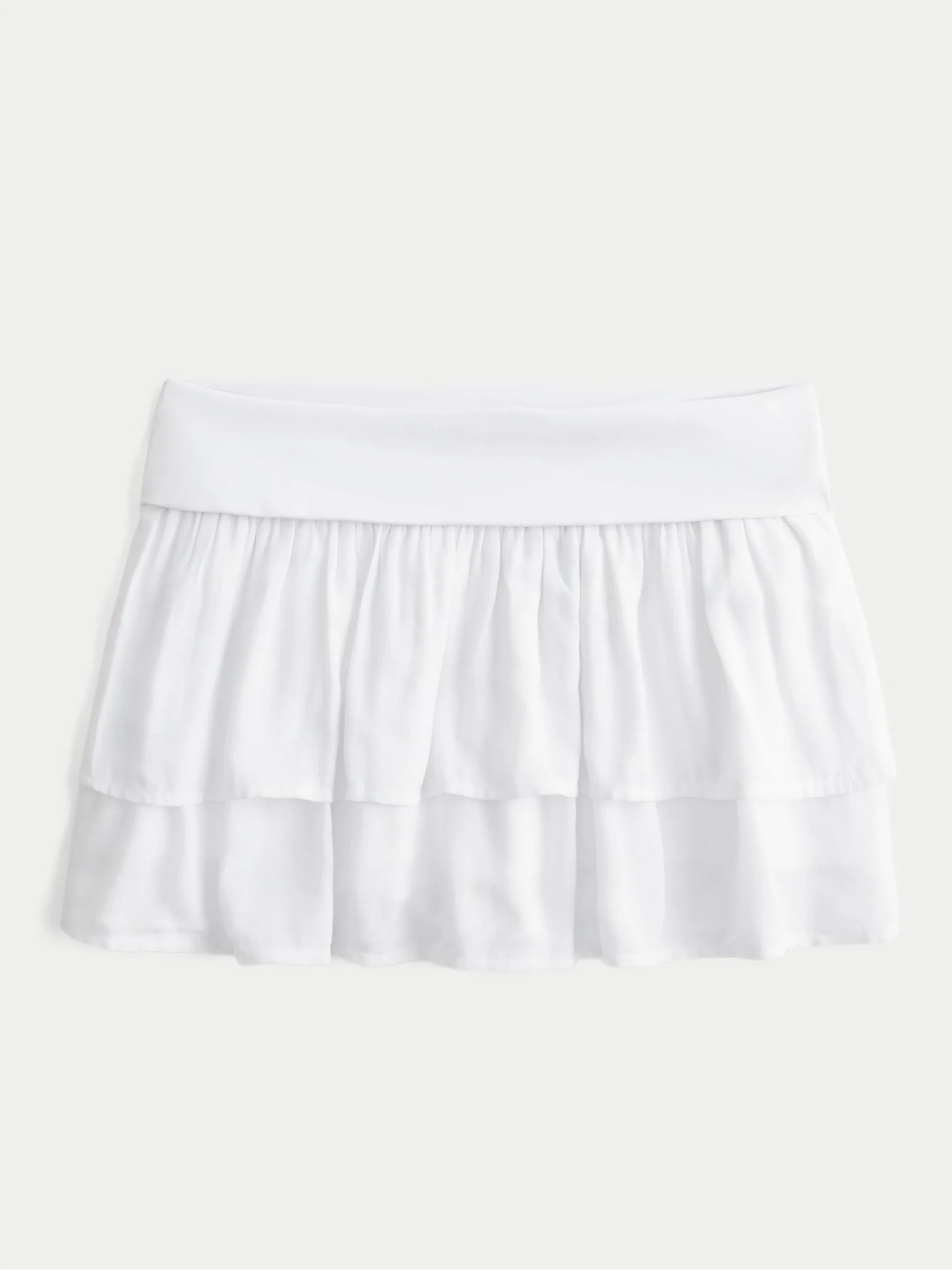 Hollister Hollister White Mid Rise Foldover Mini Skirt | Next US