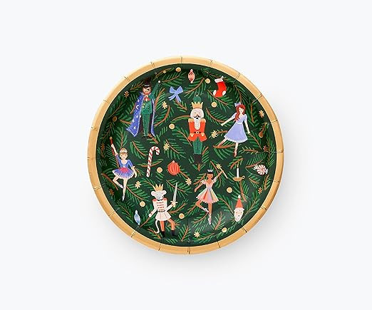 RIFLE PAPER CO. Nutcracker Small Plates, Set of 10 Paper Plates, Printed in Full Color and Gold F... | Amazon (US)