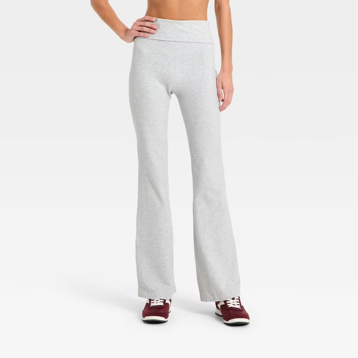 Women's Cotton Balance High-Rise Foldover Flare Leggings - All In Motion™ | Target