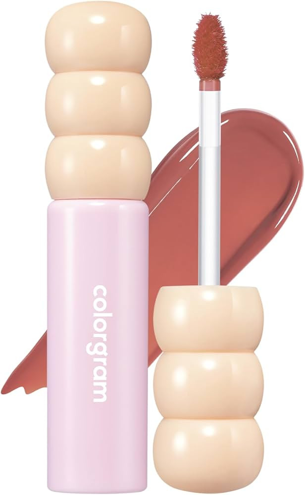 COLORGRAM Fruity Glass Tint 05 Soft Persimmon | Glossy Dewy Lip Gloss, Highly Pigmented Subtle Co... | Amazon (US)