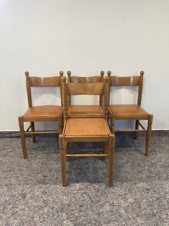 Set of 4 Vintage Italian Dining Chairs / retro Chairs/ Vintage furniture/ Italian Design/dining c... | Etsy (US)