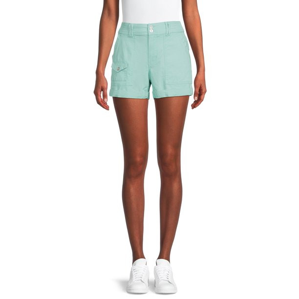 Time and Tru Women's Roll Cuff Utility Shorts | Walmart (US)