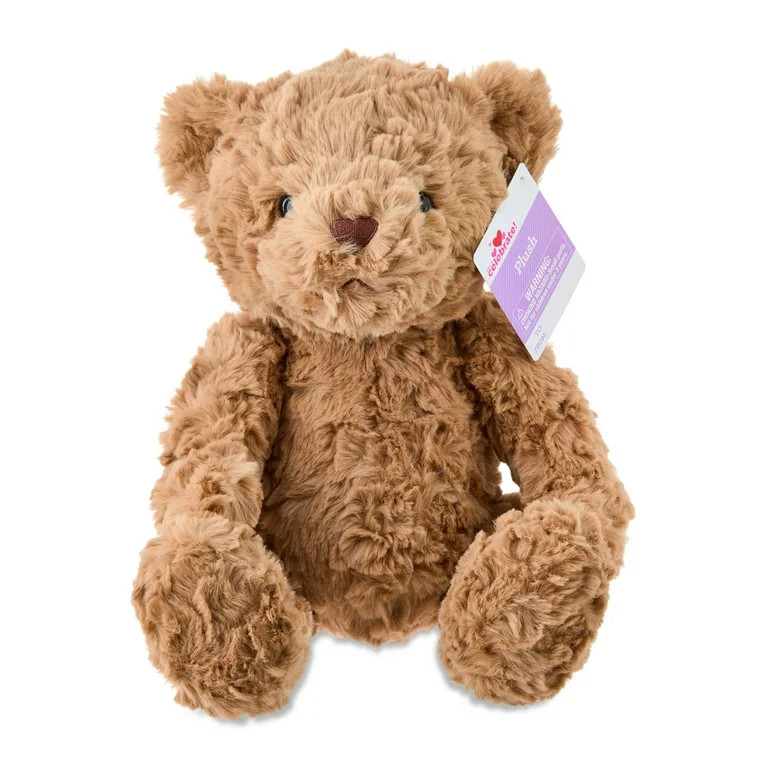 Medium Classic Bear Plush, Brown, 11", Valentine's Day by Way To Celebrate | Walmart (US)