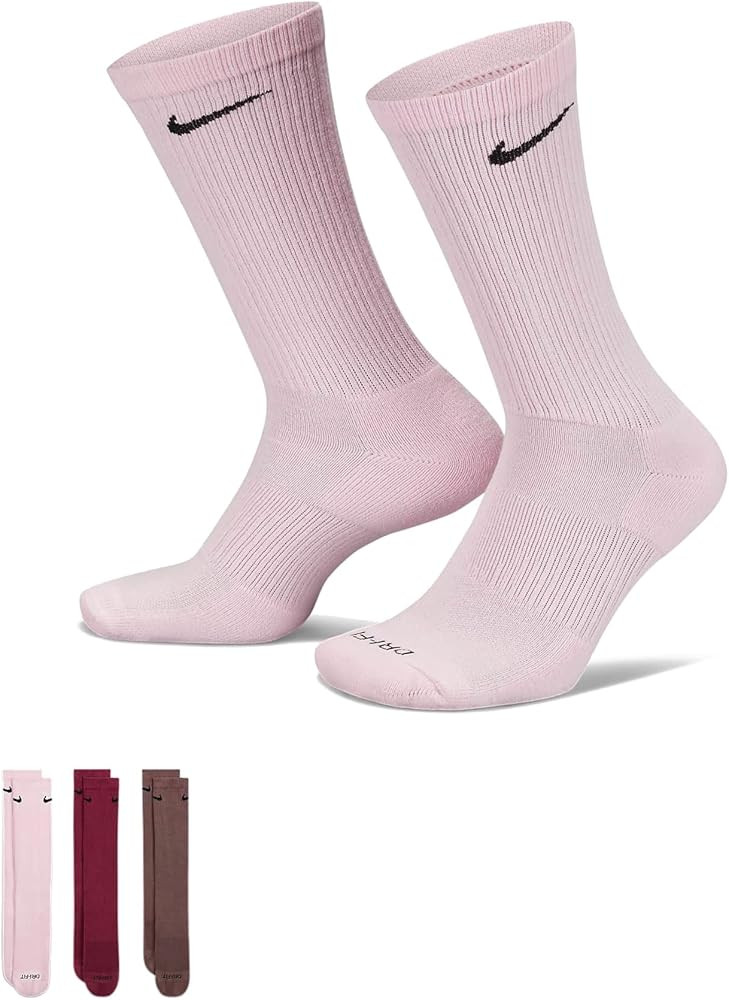 Nike Everyday Plus Cushioned Training Crew Socks (3 Pairs) Adult, Size L | Amazon (US)