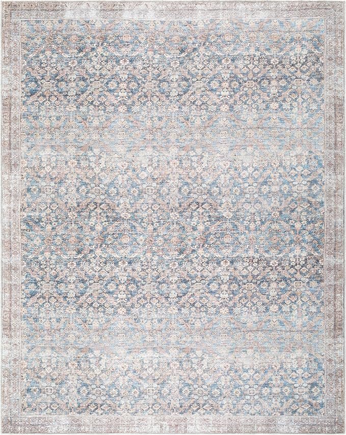 Livabliss x Jenni Yolo Home Amelia Traditional Area Rug, 5'3" x 7', Blue/Beige | Amazon (US)