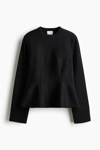 H & M - Peplum Top - Black | H&M (US + CA)