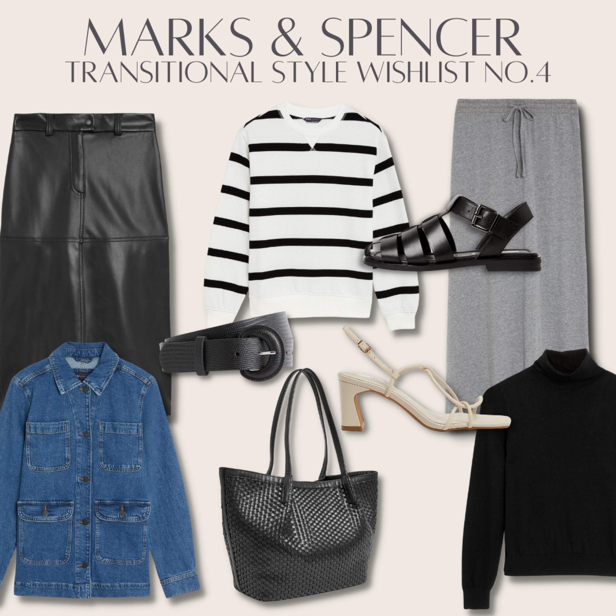Transitional pieces to add to your capsule wardrobe and take you into spring! #spring #capsulewardrobe #marksandspencer #transitionalstyle #stripedjumper #leatherskirt

#LTKSeasonal #LTKstyletip #LTKeurope