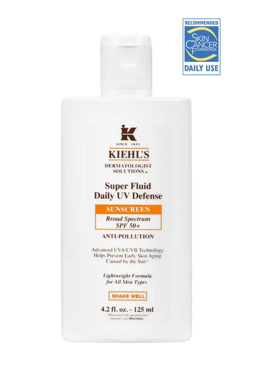 Kiehl's Since 1851 Super Fluid Daily UV Defense Broad Spectrum SPF 50+ Face Sunscreen at Nordstrom, Size 4.2 Oz | Nordstrom