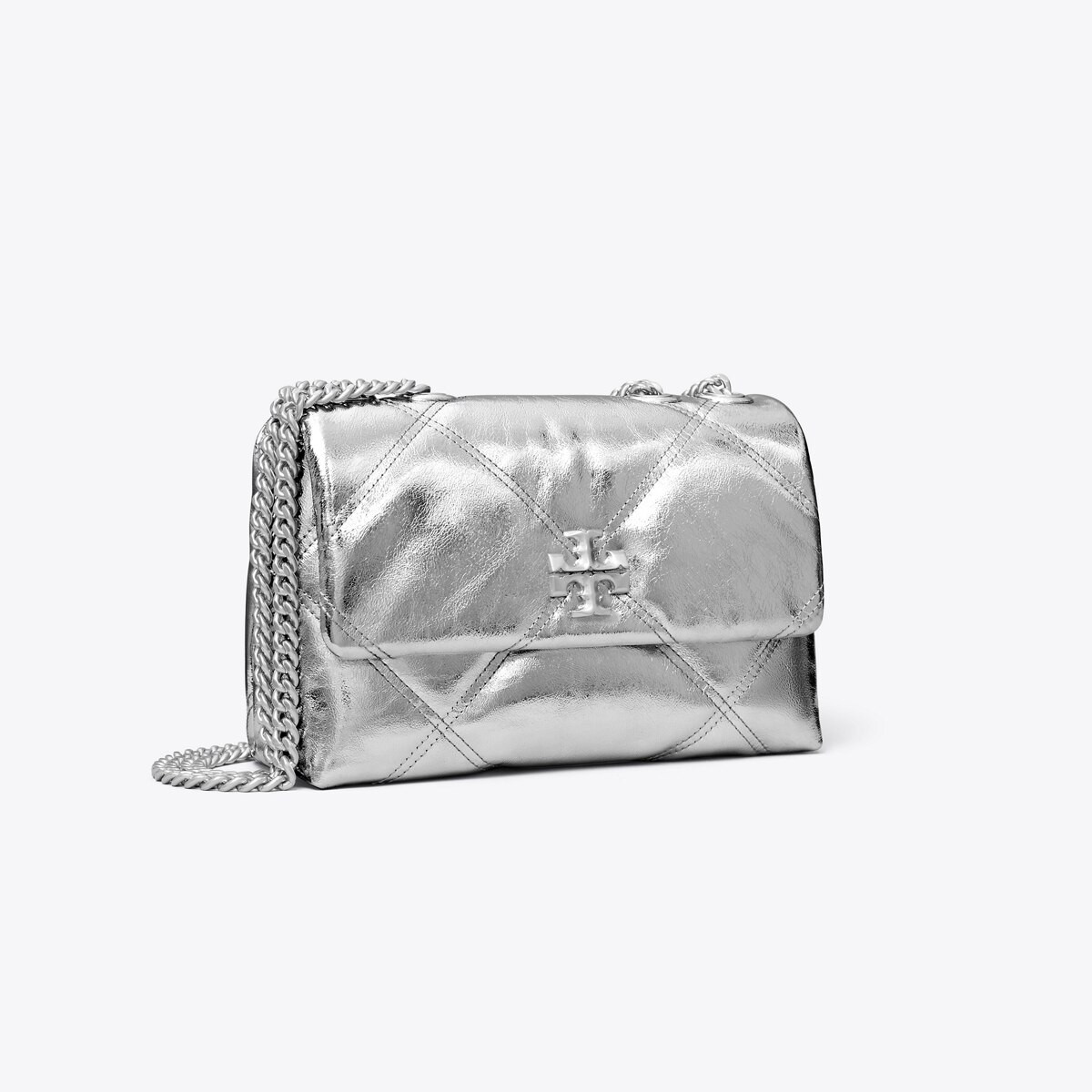 SMALL KIRA DIAMOND QUILT METALLIC CONVERTIBLE SHOULDER BAG | Tory Burch (US)