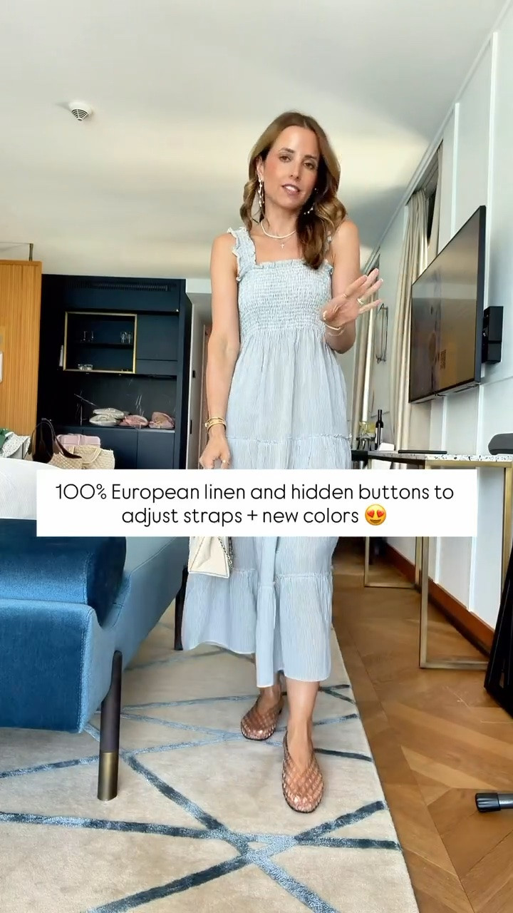 My outfit of the day. Mom outfit. Elevated casual outfit. 100% European linen midi dress. My Geneva outfit of the day. Summer dress. Summer outfit. Europe outfit. Vacation outfit. Resort outfit. Coastal outfit. Resort wear. Woven ballet flats are TTS.

#LTKootd #LTKTravel #LTKPetite