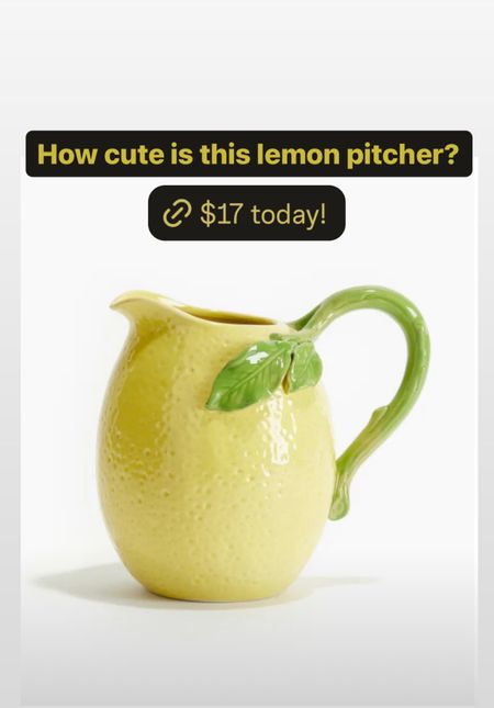 This lemon pitcher is perfect! Only $17 today! 

#LTKHome #LTKFindsUnder50