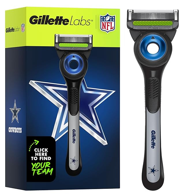 Gillette Labs Special NFL Cowboys Edition Shaving Razor for Men - 1 Handle, 4 Razor Blade Refills... | Amazon (US)