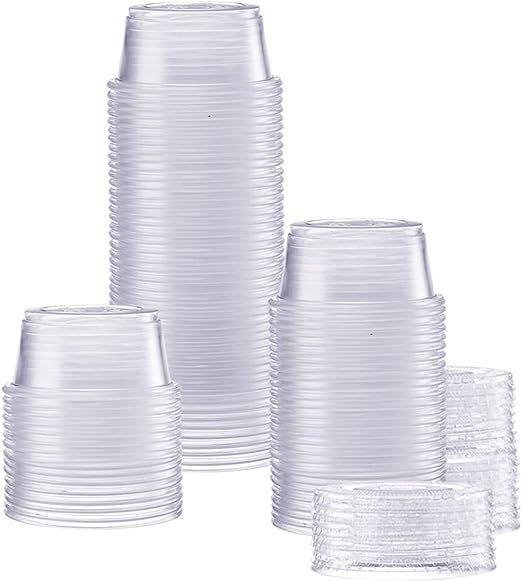 Comfy Package [100 Sets - 2 oz.] Plastic Portion Cups With Lids, Souffle Cups, Jello Shot Cups | Amazon (US)