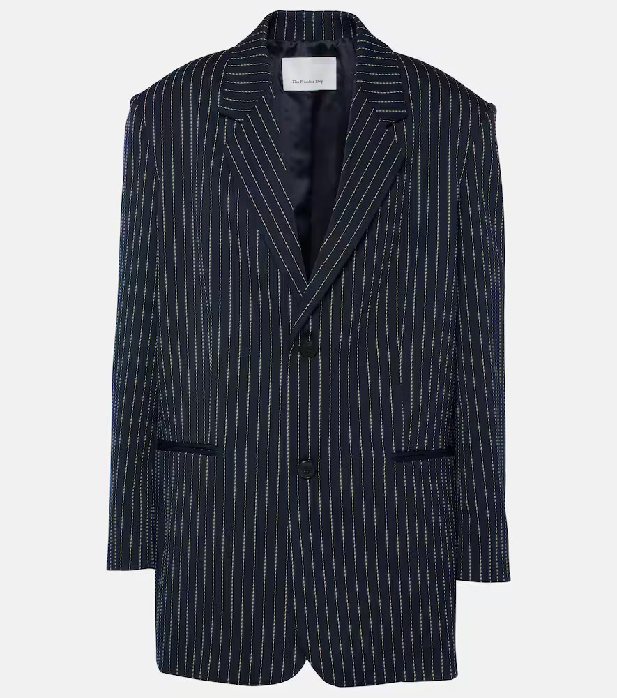 The Frankie Shop Aiden pinstripe twill blazer | Mytheresa (INTL)