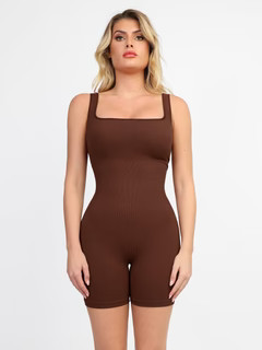 Seamless Square Neck One Piece Sport Romper | Popilush | Popilush