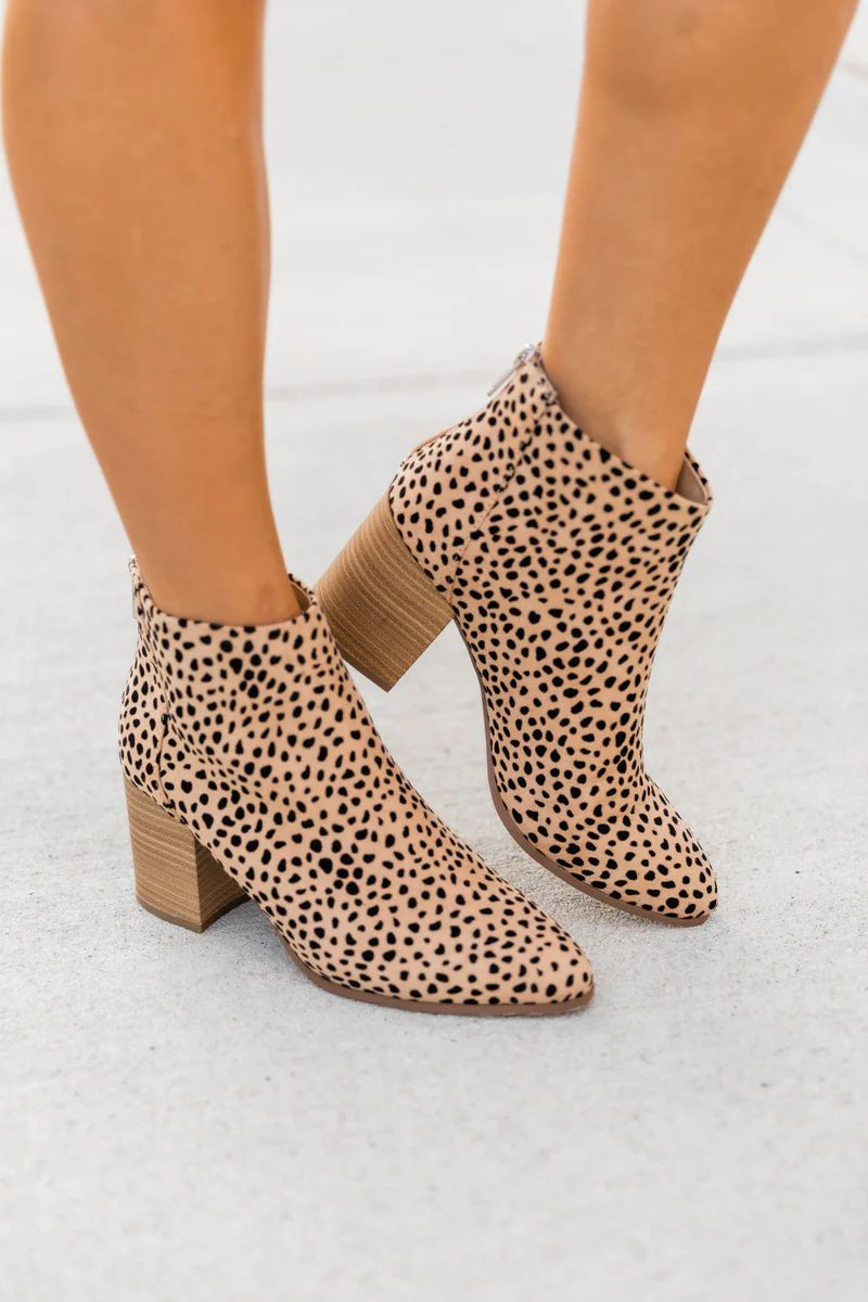 Jackie Animal Print Booties | The Pink Lily Boutique