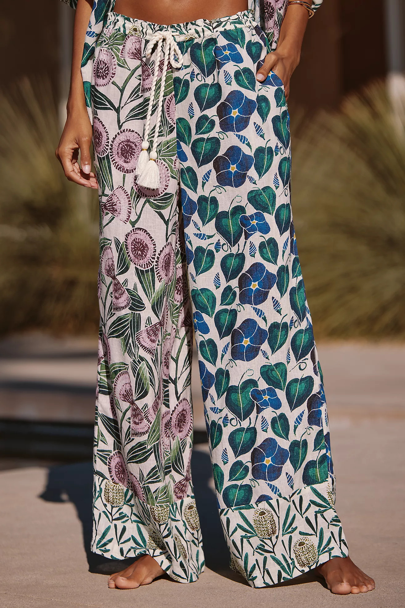 By Anthropologie Relaxed Wide-Leg Linen Pants | Anthropologie (US)