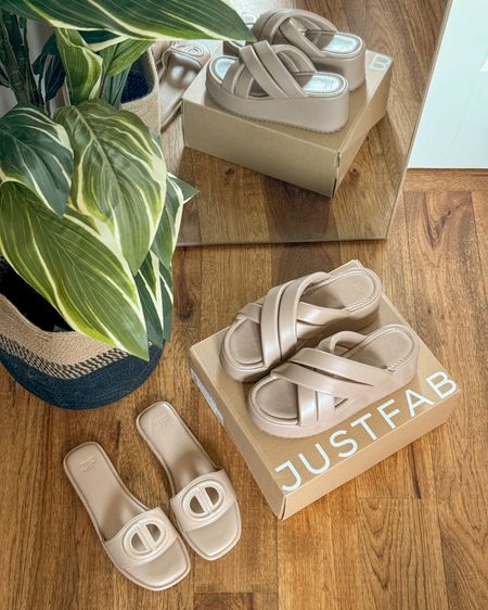 Sandal season has arrived! I needed to add some more neutral colors to my collection and fell in love with the Meline Platform Wedges and Suki Flat Slide Sandals from @justfabonline. Both are simple and chic, plus comfy!

#LTKfindsunder50 #LTKSeasonal #LTKshoecrush