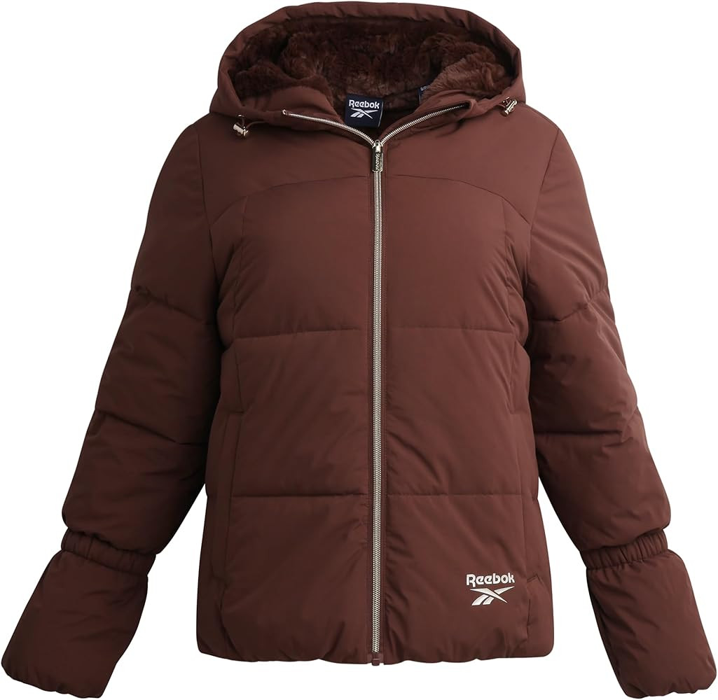 Reebok Womens Puffer Jacket - Insulated Water Resistant Quilted Parka Down Jacket Womens Winter C... | Amazon (US)