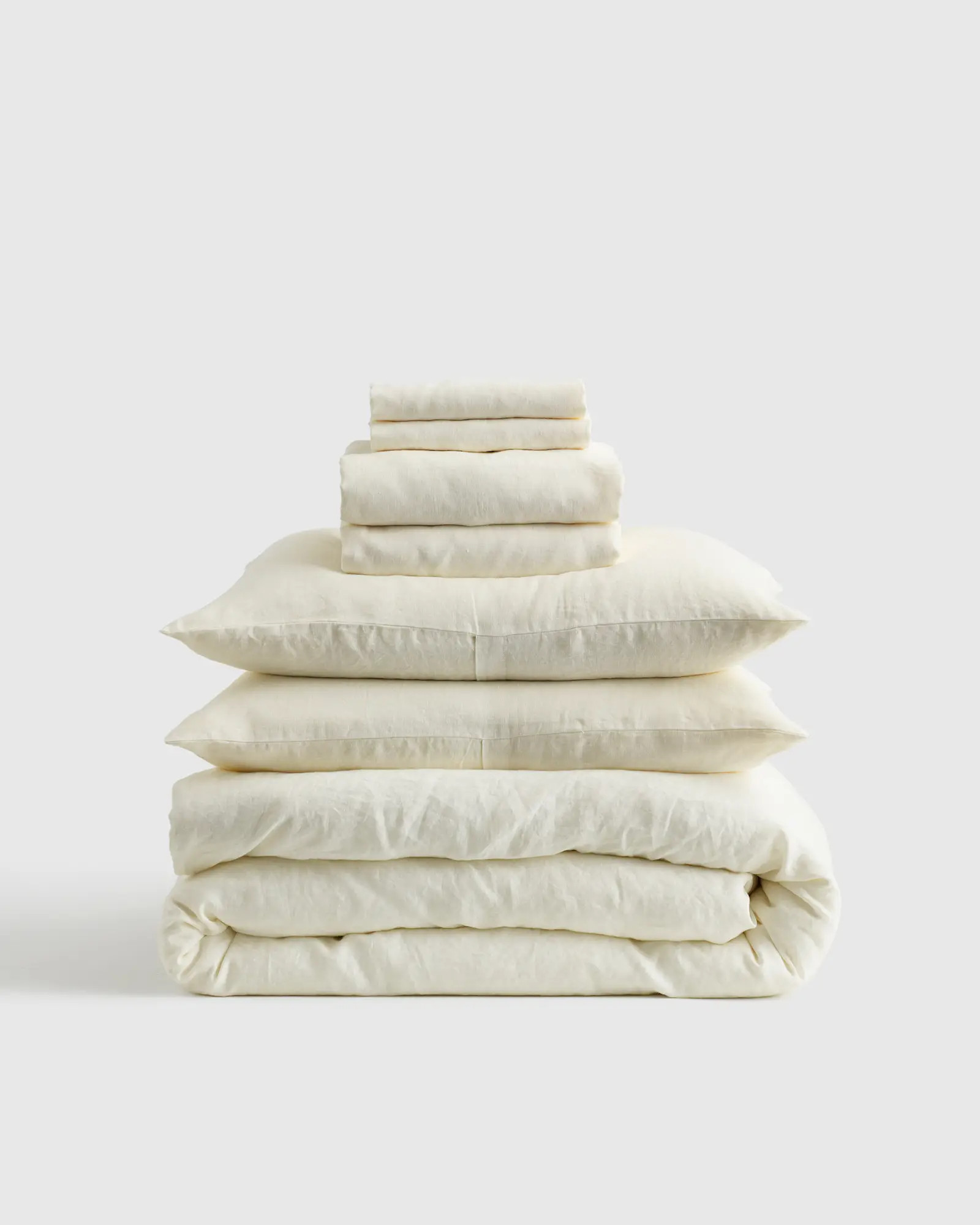 European Linen Deluxe Bedding Bundle in Ivory | Quince