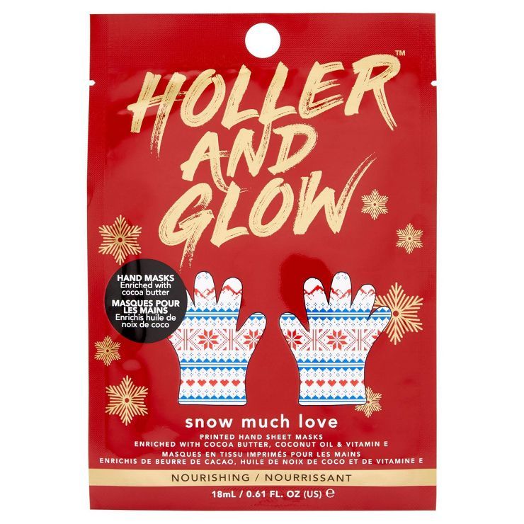 Holler and Glow Snow Much Love Printed Hand Sheet Mask - 0.6 fl oz | Target