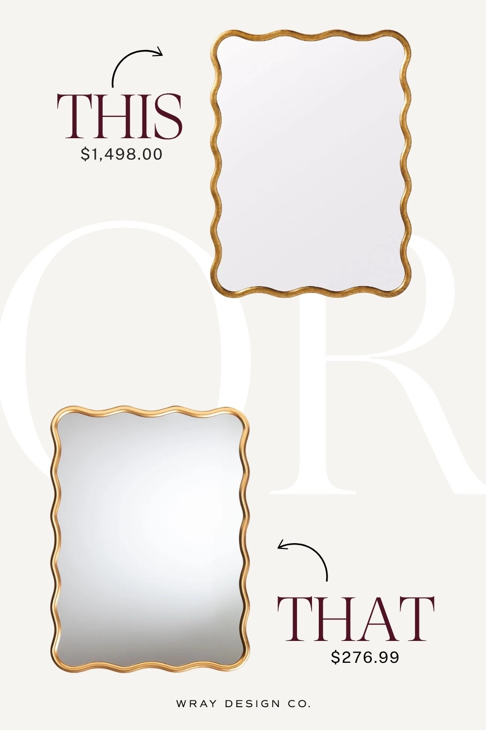 A wavy sculptural wall mirror, in a gold finish, is this week’s look for less! Bougie on a budget for the win. 💃🏼

#LTKHome