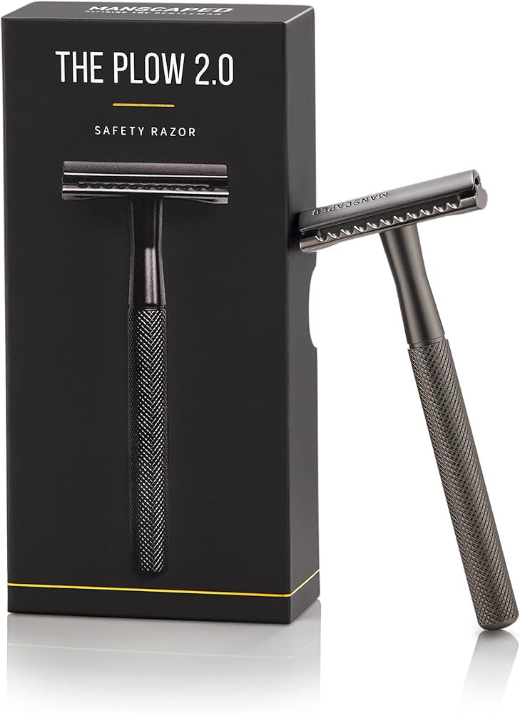 MANSCAPED® The Plow® 2.0 Premium Single Blade Double-Edged Safety Face Razor for Men | Amazon (US)
