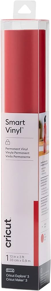 Cricut Smart Permanent Vinyl (13in x 3ft, Red) for Explore and Maker 3 - Matless cutting for long... | Amazon (US)