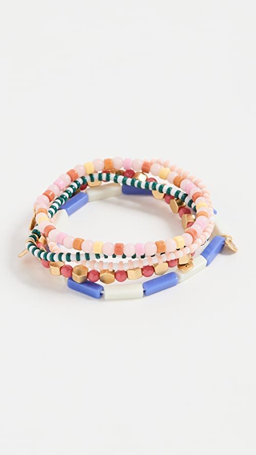 Madewell Five-Pack Beaded Stretch Bracelet Set | SHOPBOP | Shopbop