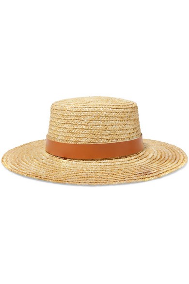 Lack of Color - Spencer Leather-trimmed Straw Hat - Tan | NET-A-PORTER (US)