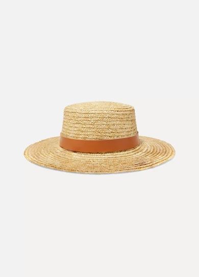 Lack of Color - Spencer Leather-trimmed Straw Hat - Tan | NET-A-PORTER (US)