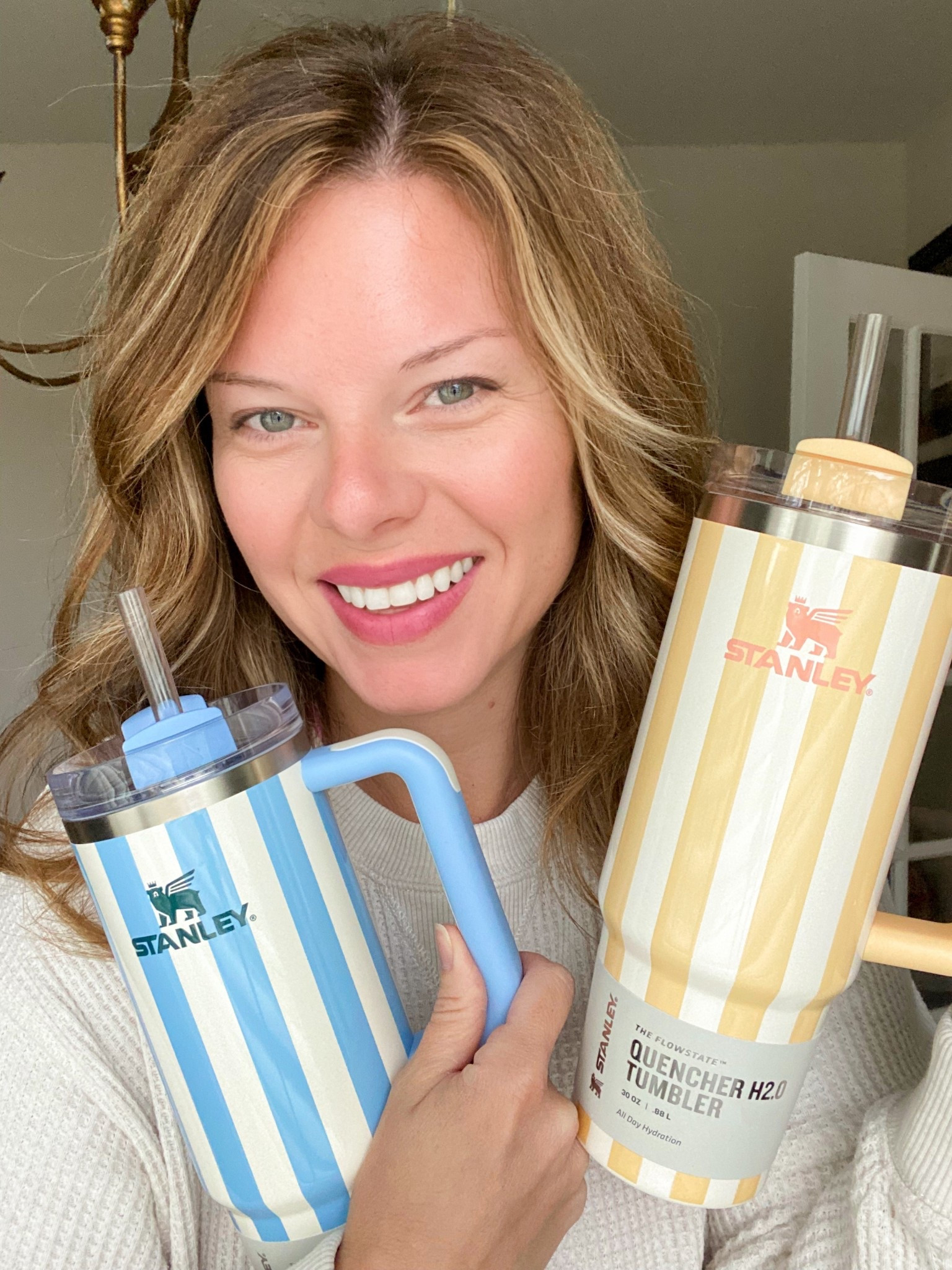 I couldn’t decide between the yellow or the blue, so I ordered both! I thought for sure there would be a clear winner when I could see both of them in person, but I still can’t decide! They are so cute!💛🩵

*The green stripe is exclusively at Dick’s Sporting Goods.

#LTKFindsUnder50 #LTKFamily #LTKParties