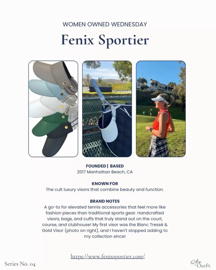 Featuring @fenixsportier this week and the most gorgeous visors and accessories you’ve ever seen. Everything is crafted with such attention to detail and from beautiful leather. They are an investment piece but one that you will reach for every day!

Even my 7year old loves them 😂

@fenixsportier at @marbellaonamission in 2025.