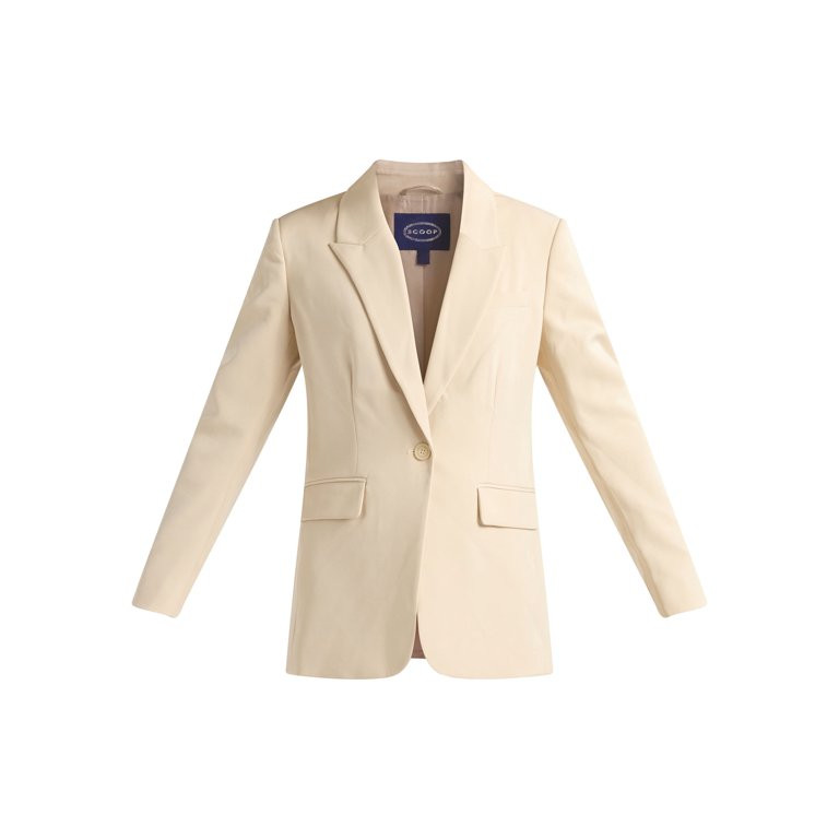 Scoop Women's & Women's Plus Ultimate Crepe One Button Suit Blazer, Sizes XS-4X | Walmart (US)