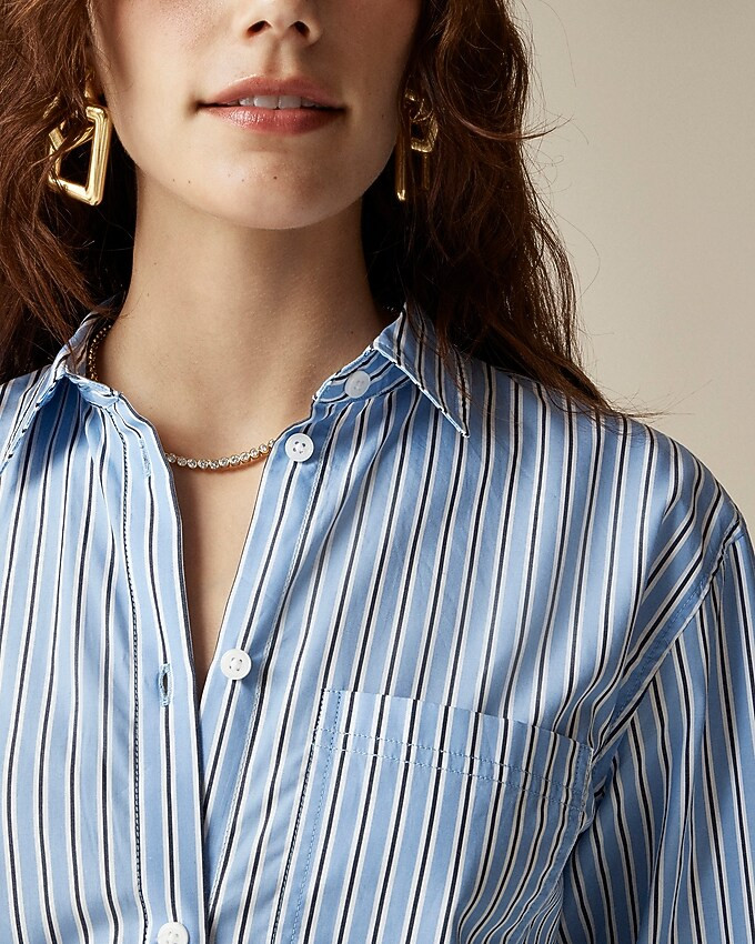 Gar&ccedil;on shirt in striped cotton poplin | J. Crew US