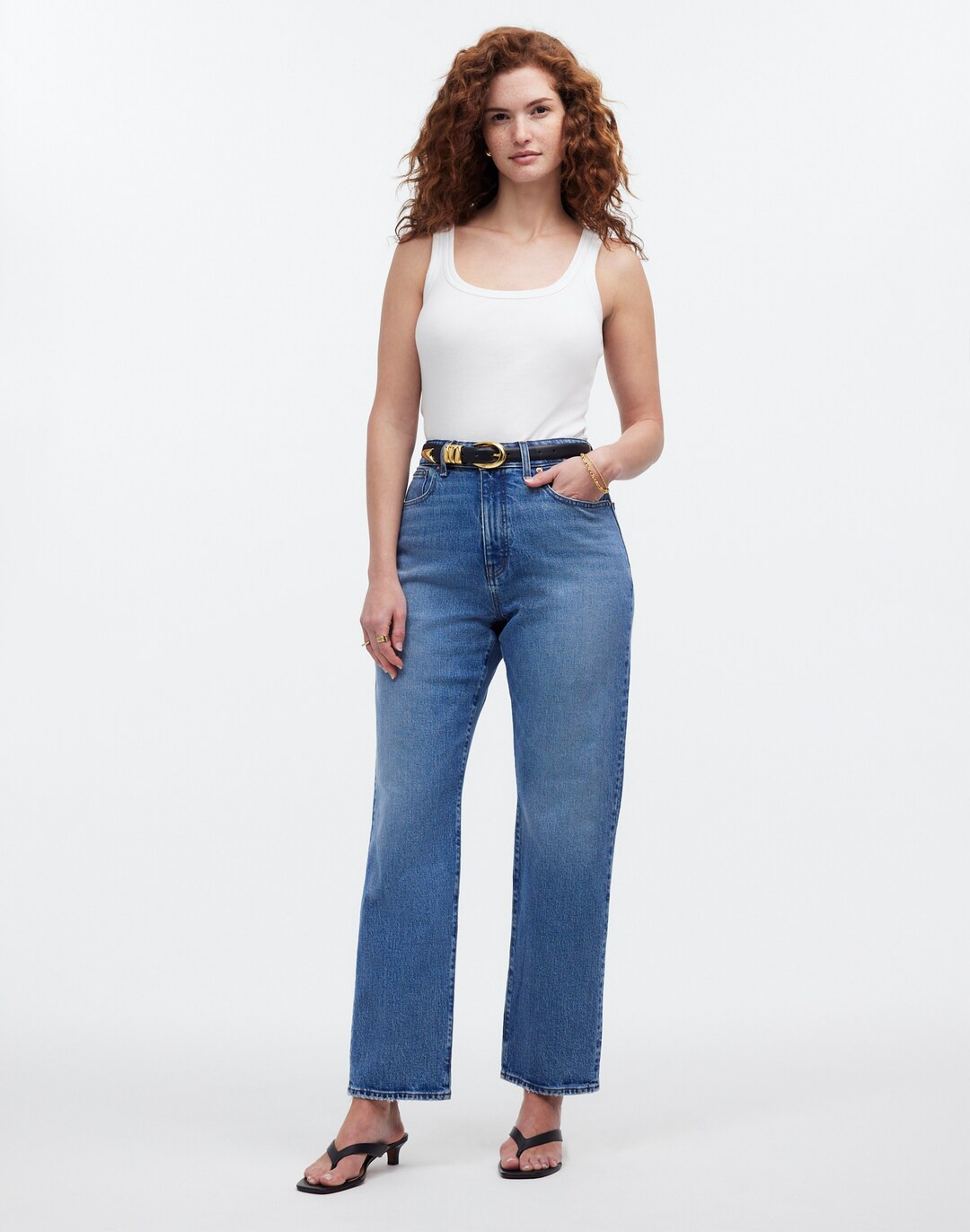 The Curvy '90s Straight Crop Jean in Hazeldell Wash | Madewell