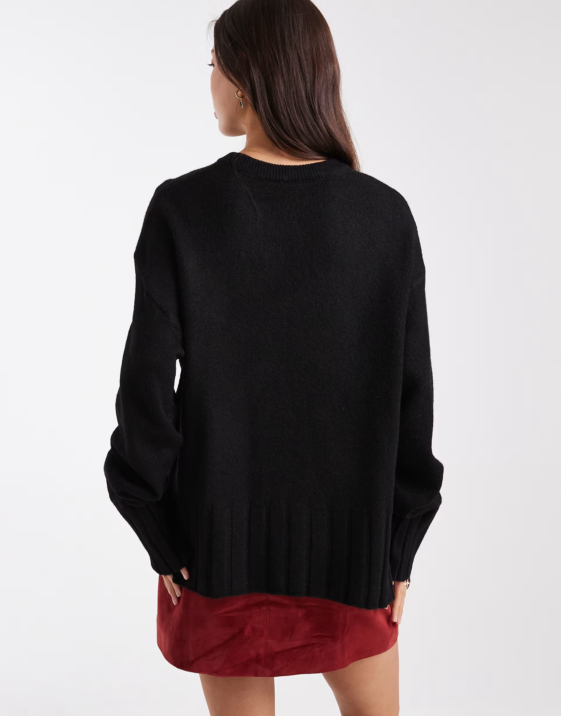 ASOS DESIGN knitted wide sleeve jumper in black | ASOS | ASOS (Global)