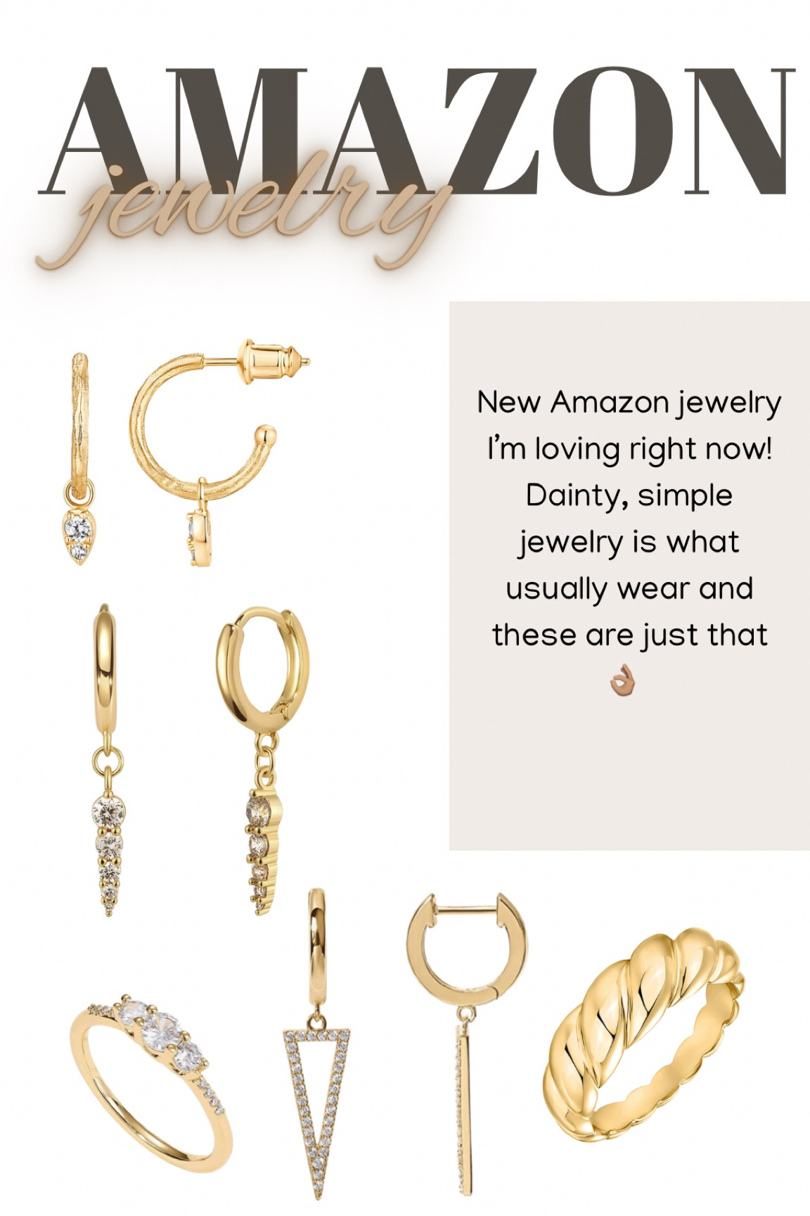 New amazon jewelry I’m loving 
#founditonamazon

#LTKunder100 #LTKstyletip #LTKunder50