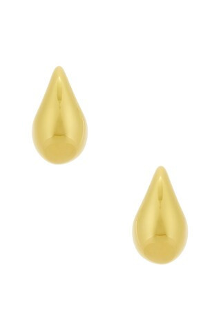 Bottega Veneta Drop Clip Earrings in Yellow Gold - Metallic Gold. Size all. | FWRD 