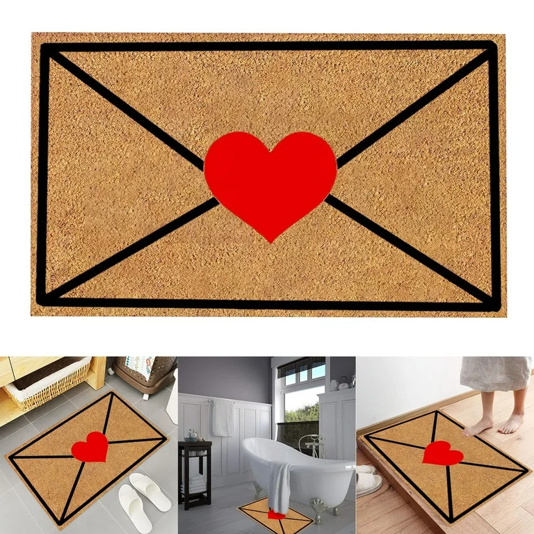 Valentine's Day Kitchen Rug Alentine's Day Floor Mats Holiday Welcome Door Polyester | Walmart (US)