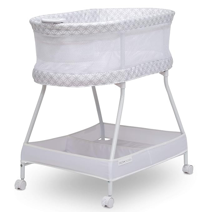Delta Children Sweet Dreams Bassinet with Airflow Mesh Bedside Portable Crib with Vibration Light... | Amazon (US)