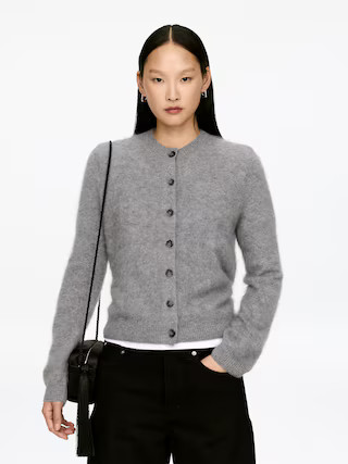 Pure Brushed-Cashmere Cardigan – Grey – Women – ARKET GB | Arket UK