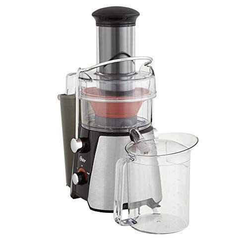 Oster FPSTJE9010-000 JusSimple 2 Speed Easy Juice Extractor with Extra-Wide Feed Chute, 900W, Black/Silver | Amazon (US)